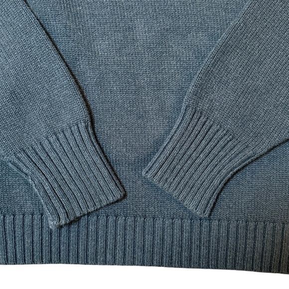 VTG 80s/90s Polo Ralph Lauren Cotton Crewneck Sweater Navy Blue Hong Kong Largea - Picture 6 of 11